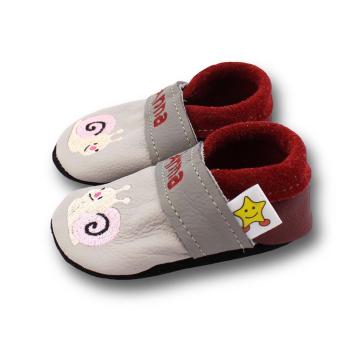 Lauflernschuhe Schnecke auf grau